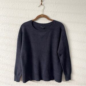 Navy Lightweight Sweater Scoop Neck